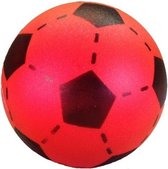 Set van 2 foam softbal voetballen rood 20 cm - Zachte speelgoed voetbal