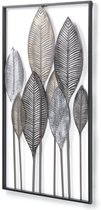 Kave Home - Leaves stalen wanddecoratie 52,5 x 95 cm