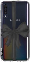 Casetastic Samsung Galaxy A50 (2019) Hoesje - Softcover Hoesje met Design - Black Ribbon Print