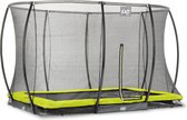 EXIT Silhouette inground trampoline 214x305cm met veiligheidsnet - groen