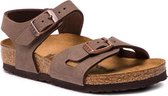 Birkenstock - Rio Mocha Narrow Easy Nubuck - Kindersandaal - 27 - Bruin