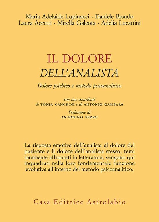 Il dolore dell'analista - cover