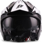 SOXON SR-401 STORM TITAN jethelm met zonnescherm en vizier ECE scooter helm of motorhelm XL 61- 62 cm hoofdomtrek