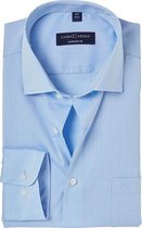 CASA MODA comfort fit overhemd - mouwlengte 7 - lichtblauw - Strijkvrij - Boordmaat: 43
