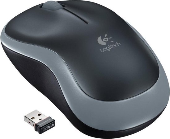 Logitech M185 - Draadloze Muis - Grijs