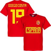 Spanje Diego Costa 19 Team T-Shirt  - S