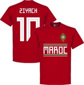 Marokko Ziyach 10 Team T-Shirt - Rood - L