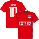 Costa Rica Bryan Ruiz 10 Team T-Shirt - Rood - S