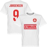 Denemarken Jorgensen 9 Team T-Shirt - Wit - XS