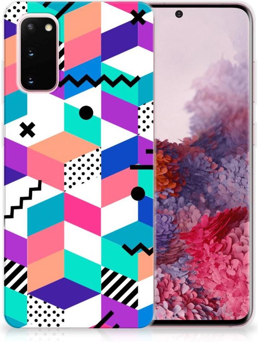 Samsung Galaxy S20 TPU Hoesje Blokken Kleurrijk