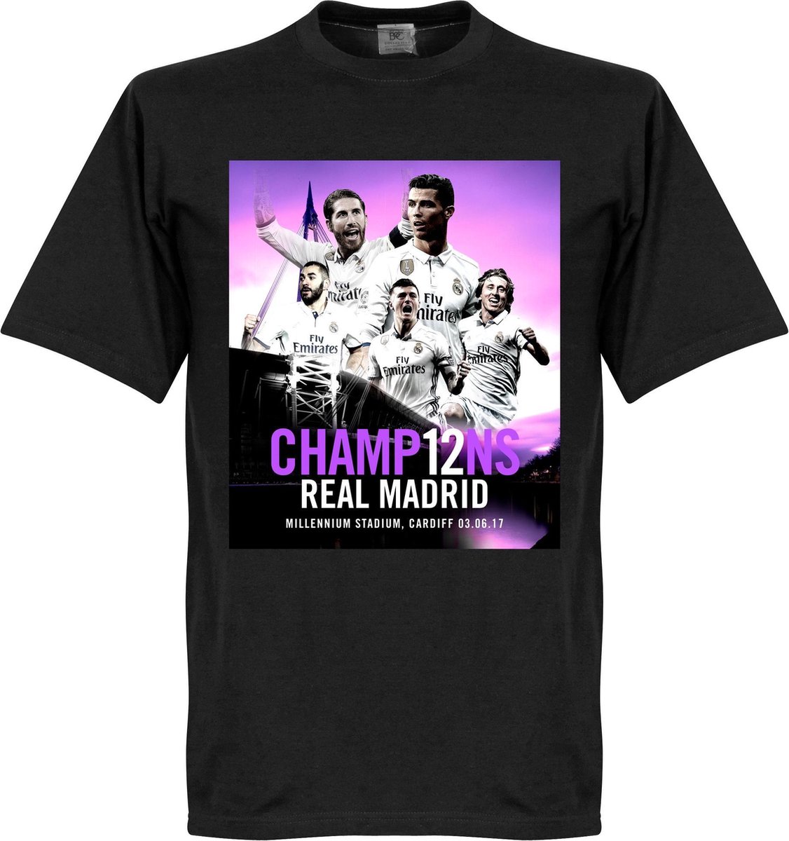 Real Madrid LA DUODECIMA 12 T-Shirt - Zwart - M