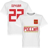 Rusland Dzyuba 22 Team T-Shirt - Wit - XXXXL