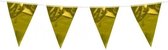 8x stuks vlaggetjes vlaggenlijn metallic goud - 10 meter - slingers