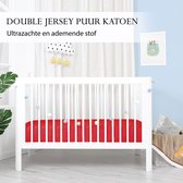 Double Jersey Baby - Kinder Hoeslaken - 2 Stuks - 100% Jersey Katoen - 70x140+20 Cm - Rood