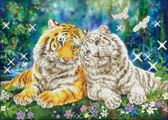 Foto: Diamond painting kerstkaarten kerstman sneeuwpop kerst ornamenten ronde steentjes