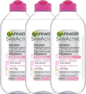 Garnier SkinActive - Micellair Reinigingswater voor de Gevoelige Huid - 3 x 400ml - Voordeelverpakking