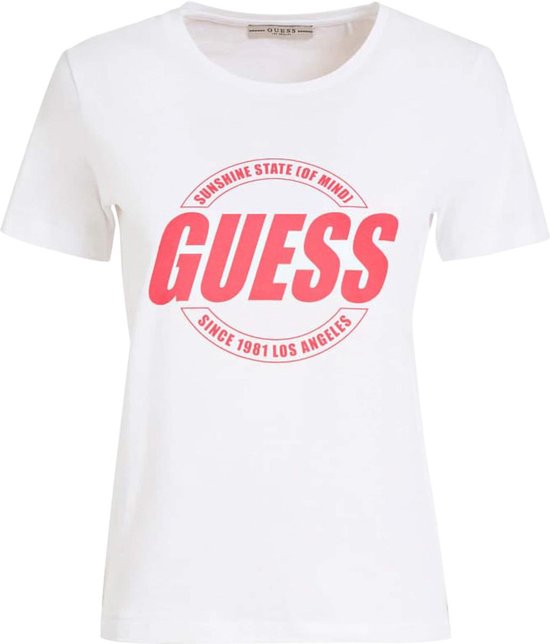 pink guess shirt