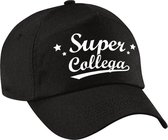 Super collega cadeau pet / baseball cap zwart voor dames en heren -  kado voor collegas