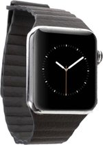 watchbands-shop.nl bandje - bandje geschikt voor Apple Watch Series 1/2/3/4 (38&40mm) - donkergrijs