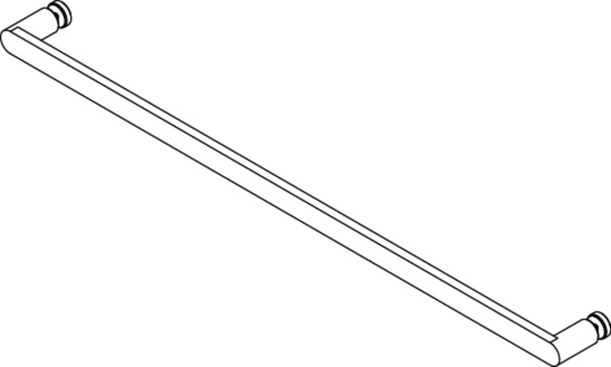 Saqu Modulo Handdoekhouder 70 cm rond Mat Zwart
