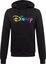 Disney Hoodie/trui -2XL- Disney Rainbow Logo EMB Zwart
