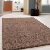 Hoogpolig vloerkleed - Solid Taupe 200x290cm