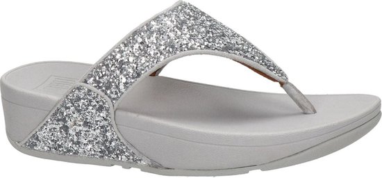 FitFlop Lulu Glitter Toe Thongs slippers zilver - Maat 40 | bol.com