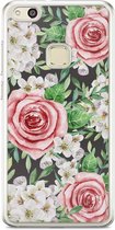 Casimoda® hoesje - Geschikt voor Huawei P10 Lite - Rose Story - Siliconen/TPU - Soft Case - Rood - Bloemen