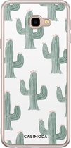 Samsung J4 Plus hoesje siliconen - Cactus print | Samsung Galaxy J4 Plus case | groen | TPU backcover transparant