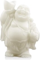 Sneeuwkwarts Beeldje Boeddha met Schaal en Kruik (9 cm)
