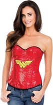 Wonder Woman Sequin Corset - Kostuum Volwassenen - Maat M - 38/40