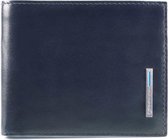 Portefeuille Piquadro Blue Square pour homme avec poche rabattable / porte-monnaie Blue nuit
