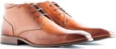 Travelin Gatwick Leather - Nette leren veterschoenen - Heren - Cognac - Maat 40