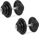 Halterset 40 kg gietijzer 18-delig