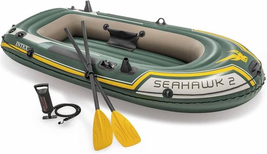 Intex Seahawk 2 Opblaasboot met roeispanen en pomp 68347NP