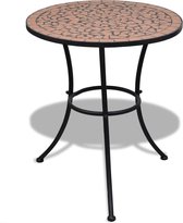 Bistrotafel 60 cm mozaïek terracottakleur