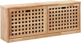Schoenenopbergbank 94x20x38 cm massief walnotenhout