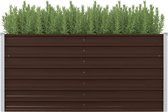 Plantenbak verhoogd 160x80x77 cm gegalvaniseerd staal bruin