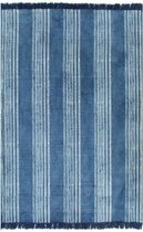 Kelim vloerkleed met patroon 160x230 cm katoen blauw