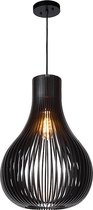 Atmooz - Hanglamp Zita M - zwart - Industrieel - Woonkamer / Slaapkamer / Eetkamer - Plafondlamp - Zwart hout - Hoogte 190cm - Hout