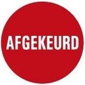 Afgekeurd controlesticker, op vel 40 mm - 10 per kaart