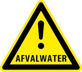 Waarschuwingssticker afvalwater 50 mm - 10 stuks per kaart