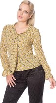 Dancing Days Blouse -M- RUFFLE MY FEATHERS Geel
