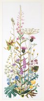 Thea Gouverneur - Borduurpakket met telpatroon - 821 - Voorgesorteerde DMC Garens - Wilde bloemen - Linnen - 45 cm x 110 cm - DIY Kit