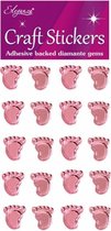 Oaktree - Stickers Baby Voetjes Meisje (roze) (per vel)