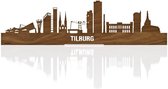 Standing Skyline Tilburg Notenhout - 40 cm - Woon decoratie om neer te zetten en om op te hangen - Meer steden beschikbaar - Cadeau voor hem - Cadeau voor haar - Jubileum - Verjaardag - Housewarming - Aandenken aan stad - WoodWideCities