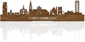 Standing Skyline 's-Hertogenbosch Notenhout - 60 cm - Woondecoratie design - Decoratie om neer te zetten - WoodWideCities
