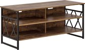 Beliani CARLISLE - TV-meubel - donkere houtkleur - vezelplaat