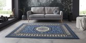 Vloerkleed retro oriental - jeansblauw 120x160 cm