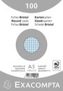 10x Pak 100 steekkaarten bristol in folie - geruit 5x5 niet geperforeerd 148x210mm, Azuur